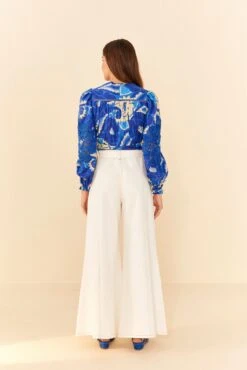 Farm Rio Off White Twill Pants -Farm Rio Dress Shop 311317 03