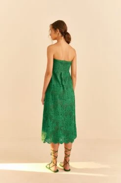 Farm Rio Green Coconut Tree Richelieu Midi Dress -Farm Rio Dress Shop 311340 04