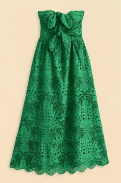 Farm Rio Green Coconut Tree Richelieu Midi Dress -Farm Rio Dress Shop 311340 06