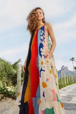 Farm Rio Super Fun Daisy Maxi Dress