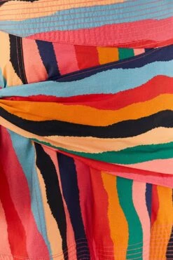 Farm Rio Super Fun Stripes Organic Cotton Mini Skirt -Farm Rio Dress Shop 311364 05