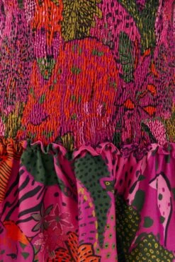 Farm Rio Pink Cool Leopards Lenzing™ Ecovero™ Viscose Mini Dress -Farm Rio Dress Shop 311369 04