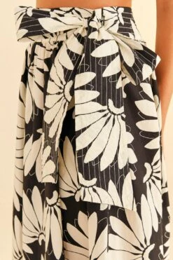 Farm Rio Black Copacabana Bow Midi Skirt -Farm Rio Dress Shop 311375 04
