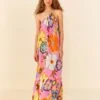 Farm Rio Pink Full Garden Maxi Dress 1 Farm Rio Pink Full Garden Maxi Dress -Farm Rio Dress Shop 311377 02