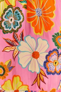 Farm Rio Pink Full Garden Maxi Dress 9 Farm Rio Pink Full Garden Maxi Dress -Farm Rio Dress Shop 311377 04