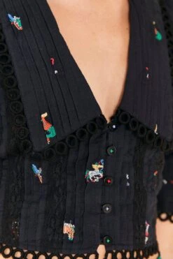 Farm Rio Zodiac Cross Stitch Crop Top -Farm Rio Dress Shop 311429 05 1