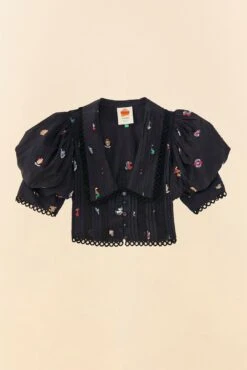 Farm Rio Zodiac Cross Stitch Crop Top -Farm Rio Dress Shop 311429 06 1