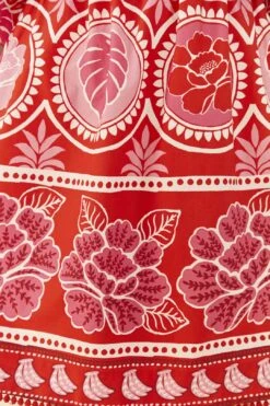 Farm Rio Red Summer Sunrise Organic Cotton Mini Dress -Farm Rio Dress Shop 311432 05