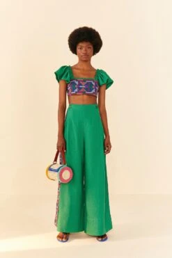 Farm Rio Embroided Green Top -Farm Rio Dress Shop 311435 02