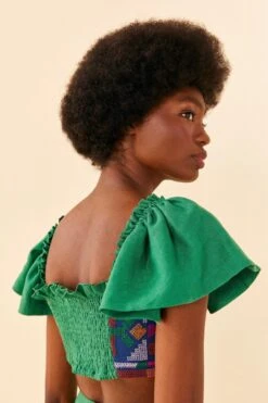Farm Rio Embroided Green Top -Farm Rio Dress Shop 311435 03