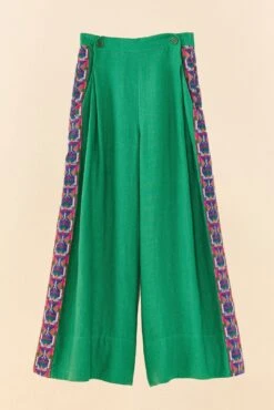 Farm Rio Embroided Green Pants -Farm Rio Dress Shop 311436 06