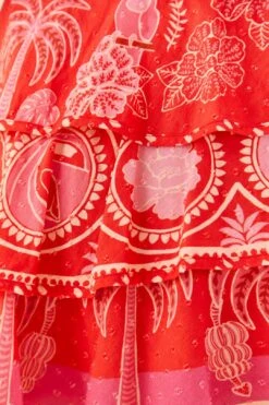 Farm Rio Red Summer Sunrise Mini Skirt -Farm Rio Dress Shop 311481 05