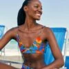 Farm Rio Blue Macaw Party Crochet Bikini Top -Farm Rio Dress Shop 311539 01