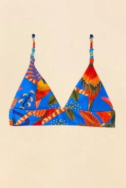 Farm Rio Blue Macaw Party Crochet Bikini Top -Farm Rio Dress Shop 311539 05