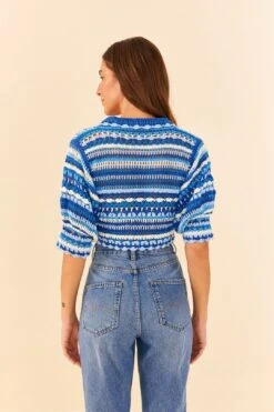 Farm Rio Multi Stitches Crochet Collar Blouse -Farm Rio Dress Shop 311558 04