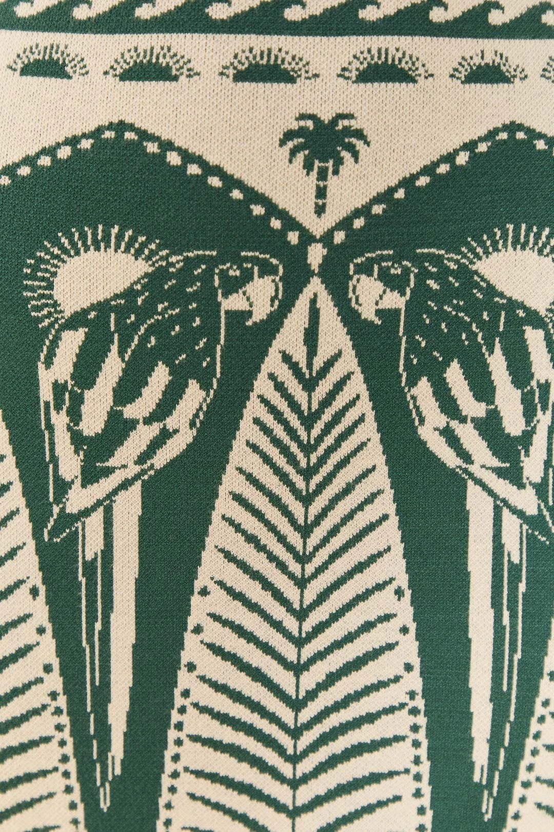 Farm Rio Off-White Macaw Elegance Knit Dress 5 Farm Rio Off-White Macaw Elegance Knit Dress - Image 3