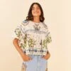 Farm Rio Summer Garden Embroidered Denim Shorts 1 Farm Rio Summer Garden Embroidered Denim Shorts -Farm Rio Dress Shop 311873 01