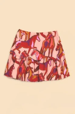 Farm Rio Rose Wild Horses Tiered Mini Skirt 12 Farm Rio Rose Wild Horses Tiered Mini Skirt -Farm Rio Dress Shop 311997 06