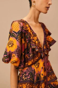 Farm Rio Blush Garden Bloom Maxi Dress -Farm Rio Dress Shop 312002 03