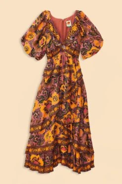 Farm Rio Blush Garden Bloom Maxi Dress -Farm Rio Dress Shop 312002 07