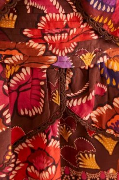 Farm Rio Brown Bright Flora Mini Skirt -Farm Rio Dress Shop 312014 05