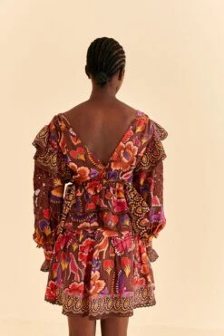 Farm Rio Brown Bright Flora Blouse 11 Farm Rio Brown Bright Flora Blouse -Farm Rio Dress Shop 312020 04