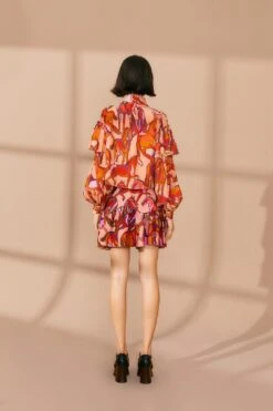 Farm Rio Rose Wild Horses Bow Neck Tie Blouse -Farm Rio Dress Shop 312022 04