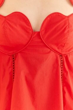 Farm Rio Red Heart Shaped Neckline Blouse -Farm Rio Dress Shop 312025 05