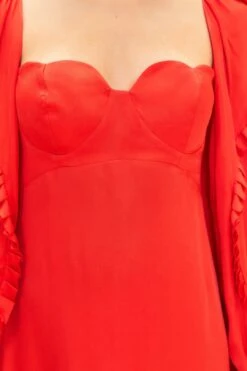 Farm Rio Red Heart Shaped Neckline Long Sleeve Midi Dress 14 Farm Rio Red Heart Shaped Neckline Long Sleeve Midi Dress -Farm Rio Dress Shop 312027 06