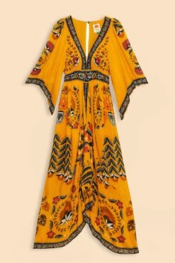 Farm Rio Yellow Tropical Tapestry Kaftan Dress 13 Farm Rio Yellow Tropical Tapestry Kaftan Dress -Farm Rio Dress Shop 312047 06