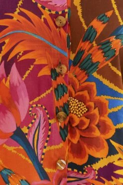 Farm Rio Vintage Wave Multicolor Long Sleeve Shirt -Farm Rio Dress Shop 312273 05