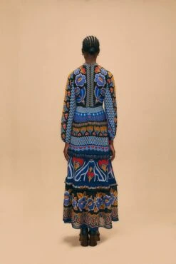 Farm Rio Black Ainika Sparkle Long Sleeve Maxi Dress 11 Farm Rio Black Ainika Sparkle Long Sleeve Maxi Dress -Farm Rio Dress Shop 312343 04