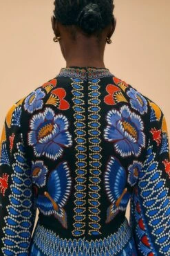 Farm Rio Black Ainika Sparkle Long Sleeve Maxi Dress 12 Farm Rio Black Ainika Sparkle Long Sleeve Maxi Dress -Farm Rio Dress Shop 312343 05