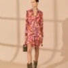 Farm Rio Rose Wild Horses Long Sleeve Mini Dress -Farm Rio Dress Shop 312367 01
