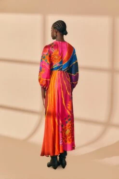 Farm Rio Vintage Wave Circle Cut-Out Midi Dress -Farm Rio Dress Shop 312373 05