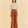 Farm Rio Caramel Embroidered Horses Pants -Farm Rio Dress Shop 312388 01
