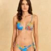 Farm Rio Blue Painted Birds Side Tie Bikini Bottom -Farm Rio Dress Shop 312410 01
