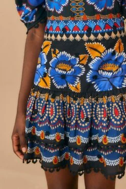 Farm Rio Black Ainika Sparkle Mini Skirt -Farm Rio Dress Shop 312546 03