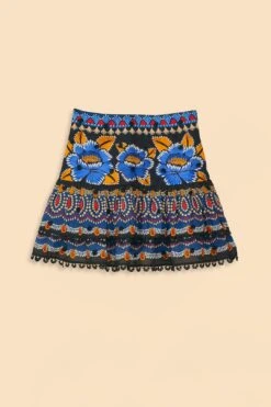Farm Rio Black Ainika Sparkle Mini Skirt -Farm Rio Dress Shop 312546 06