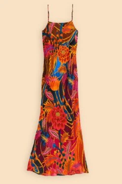 Farm Rio Vintage Wave Multicolor Lenzing™ Ecovero™ Viscose Maxi Dress -Farm Rio Dress Shop 312607 06