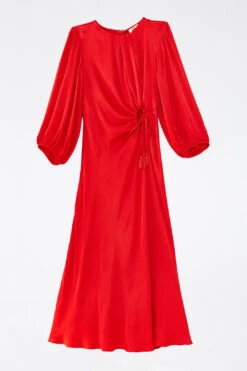 Farm Rio Red Front Circle Cut Out Midi Dress -Farm Rio Dress Shop 312693 06