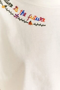 Farm Rio Nature Is The Future Embroidered Organic Cotton T-Shirt -Farm Rio Dress Shop 313563 05