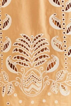 Farm Rio Sand Richelieu Sleeveless Midi Dress -Farm Rio Dress Shop 313594 05