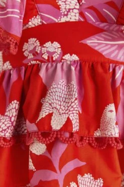 Farm Rio Red Dewdrop Floral Sleeveless Blouse -Farm Rio Dress Shop 313598 04