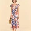 Farm Rio Off-White Mixed Lobsters Midi Dress -Farm Rio Dress Shop 313608 01