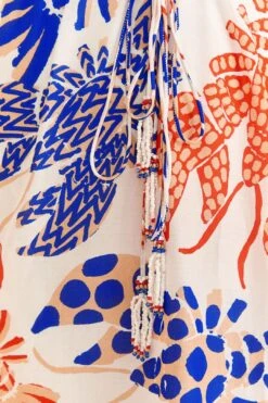 Farm Rio Off-White Mixed Lobsters Midi Dress -Farm Rio Dress Shop 313608 05