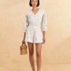 Farm Rio Off-White Tailored Shorts -Farm Rio Dress Shop 313614 01