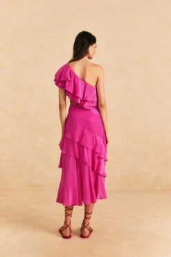 Farm Rio Dark Pink Marocaine Ruffle Skirt -Farm Rio Dress Shop 313615 04