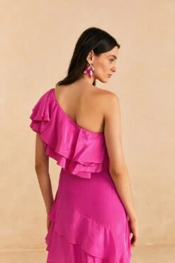 Farm Rio Dark Pink Marocaine Ruffle Top -Farm Rio Dress Shop 313616 04