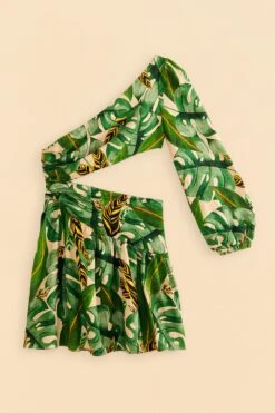 Farm Rio Tropical Leaves One Shoulder Mini Dress 11 Farm Rio Tropical Leaves One Shoulder Mini Dress -Farm Rio Dress Shop 313620 05